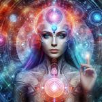 Woman portrait chakras